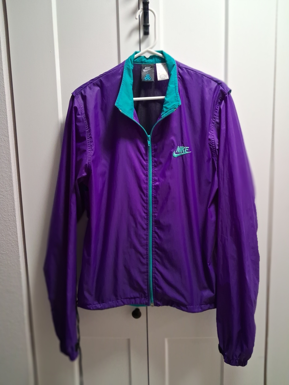Nike Purple Bomber Jacket with Teal Accents